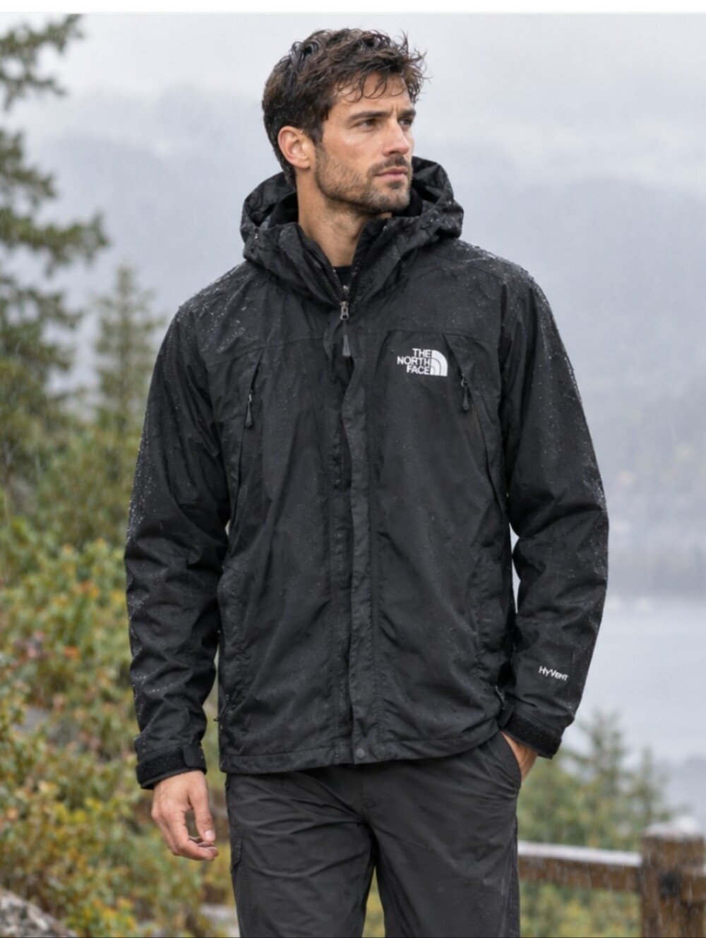 The North Face men’s hyvent rain jacket. Men's Small